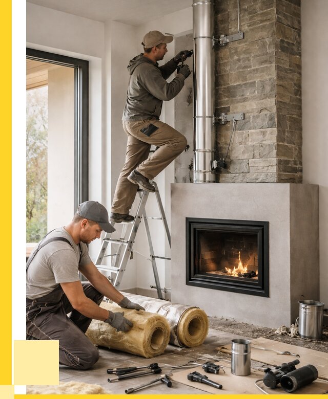 Монтаж дымоходов для каминов в Железнодорожном от 15381 р. ЭриданЖлз