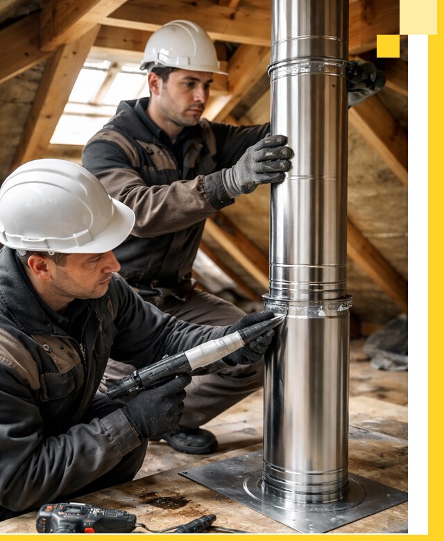 Монтаж дымоходов для каминов в Железнодорожном с гарантией качества