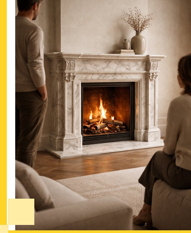 Мраморные камины под ключ в Железнодорожном от 256350 р. | ЭриданЖлз