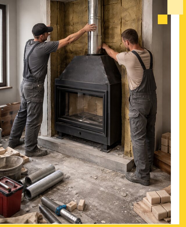 Изготовление и монтаж закрытых каминов в Железнодорожном под ключ