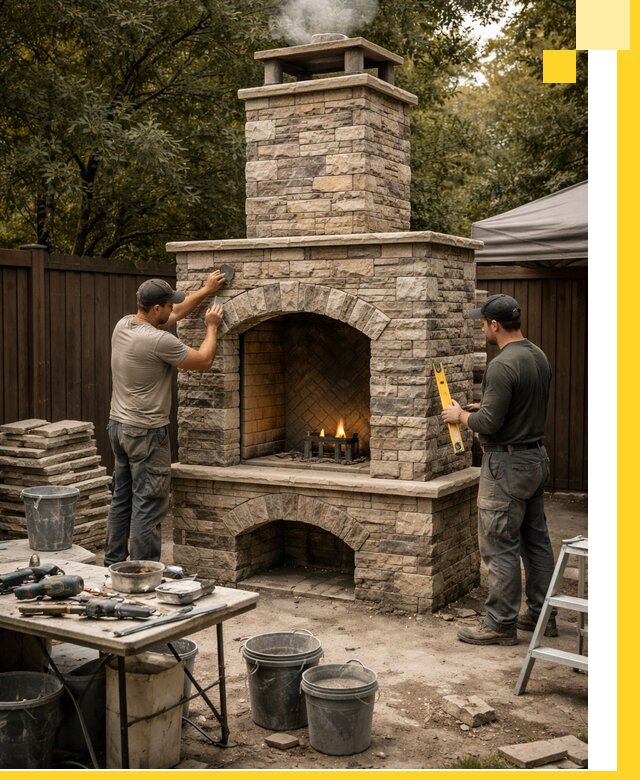 Проектирование и установка уличных каминов в Железнодорожном