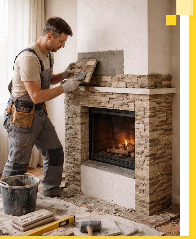 Изготовление и монтаж каминов для дома под ключ в Железнодорожном