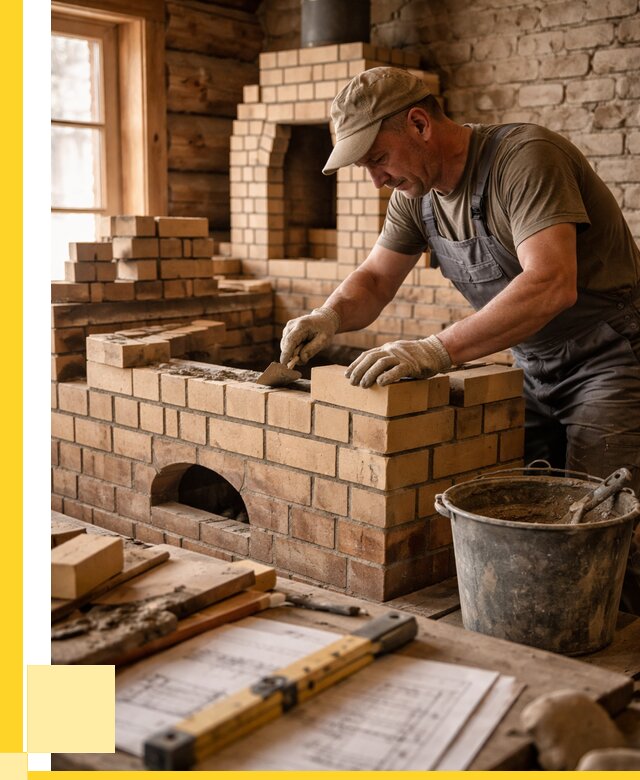 Кладка печей из кирпича в Железнодорожном цены от 30762 р. - ЭриданЖлз