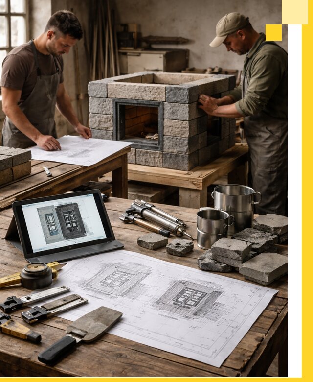 Разработка проектов печей с согласованием и монтажом в Железнодорожном