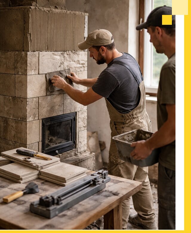 Профессиональная облицовка печей в Железнодорожном: керамика и камень