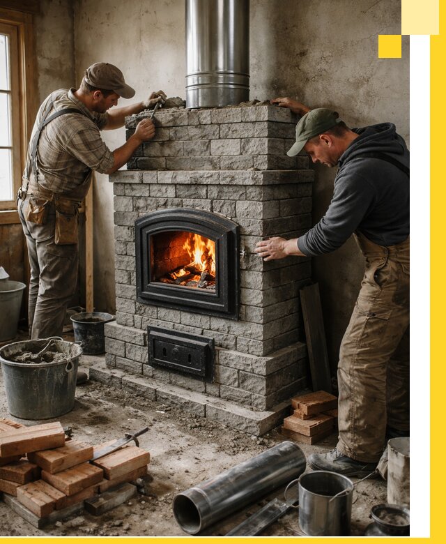 Производство, поставка и монтаж дровяных печей в Железнодорожном