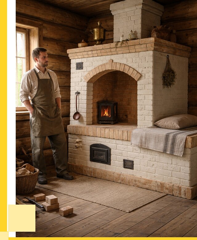 Русские печи с лежанкой под ключ в Железнодорожном от 153810 р. ЭриданЖлз