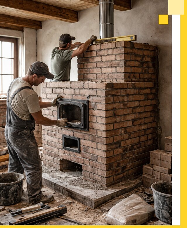 Печи для загородного дома под ключ в Железнодорожном — монтаж и сервис