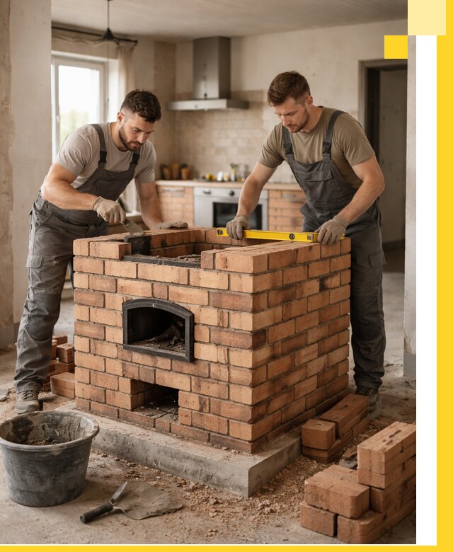 Установка и монтаж печей в частном доме в Железнодорожном под ключ