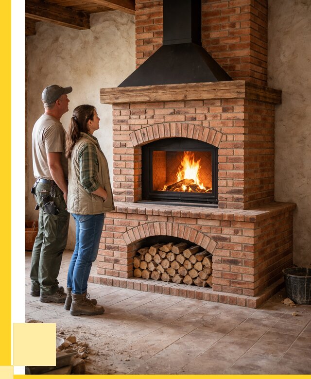 Печи камины из кирпича в Железнодорожном от 123048 р. | ЭриданЖлз