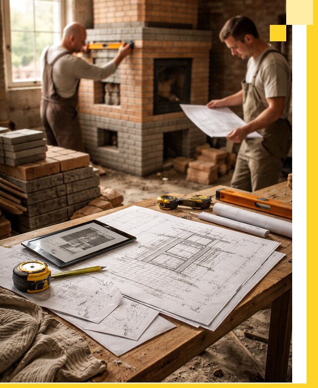 Проекты печей и каминов с индивидуальным дизайном в Железнодорожном