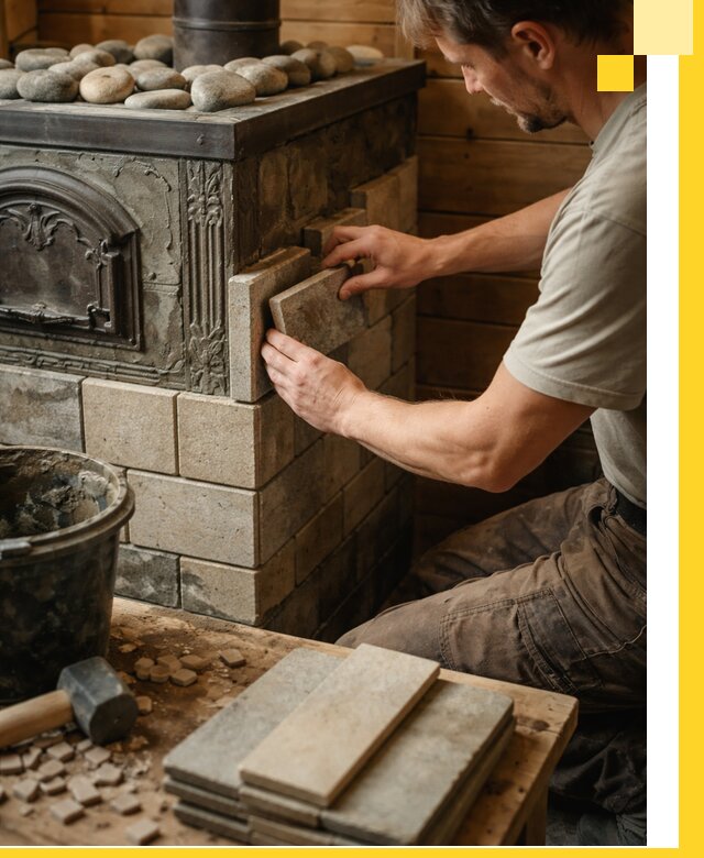 Облицовка банных печей в Железнодорожном профессиональная отделка