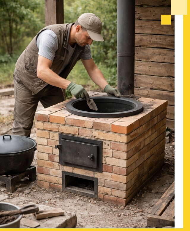 Изготовление и установка печей для казана в Железнодорожном под ключ