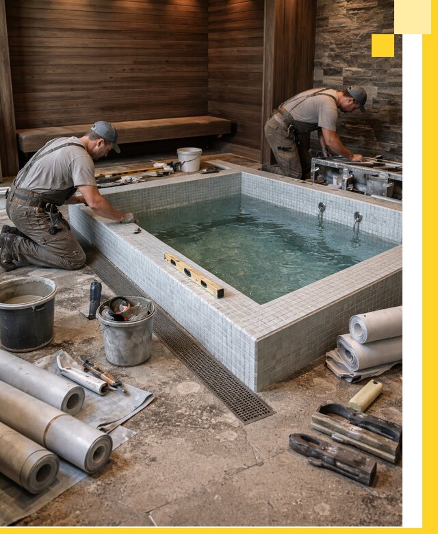 Установка и строительство бассейнов для сауны в Железнодорожном