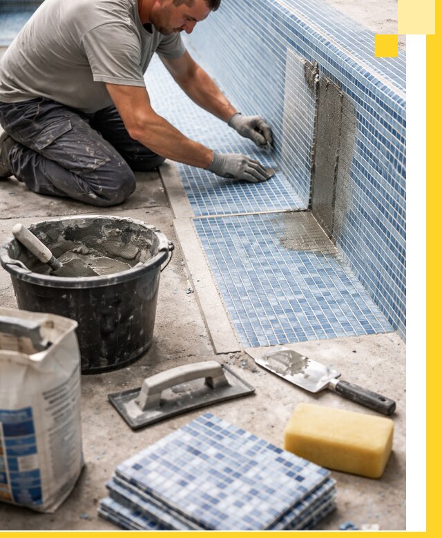 Укладка и ремонт мозаики для бассейнов под ключ в Железнодорожном