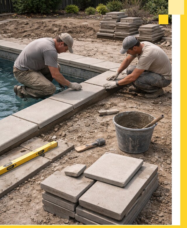 Установка и изготовление копингового камня для бассейнов в Железнодорожном