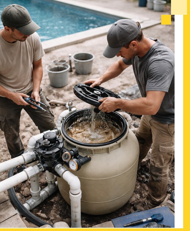 Установка и обслуживание песочных фильтров для бассейнов в Железнодорожном