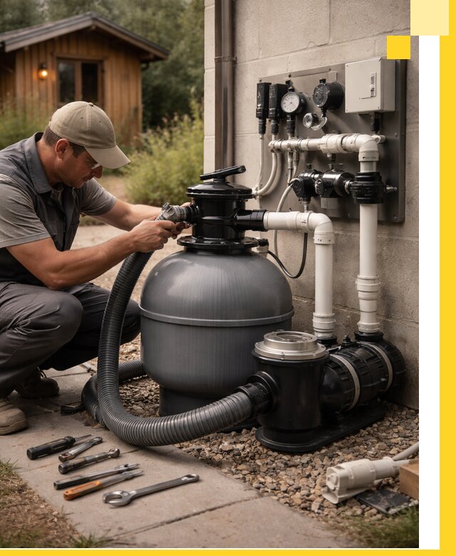 Продажа и монтаж фильтров и насосов для бассейнов в Железнодорожном