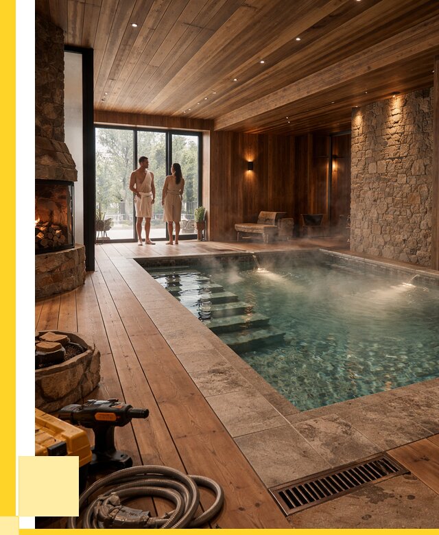 Проекты бань с бассейном под ключ в Железнодорожном от 76905 р., ЭриданЖлз