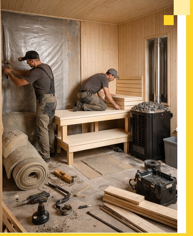 Проекты саун под ключ в Железнодорожном дизайн и строительство