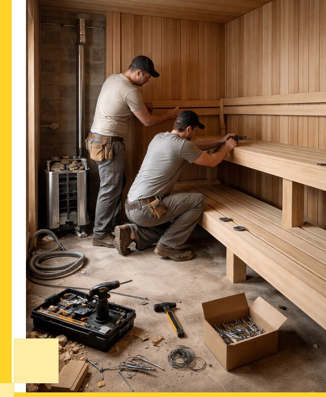 Монтаж саун под ключ в Железнодорожном от 123048 р. | ЭриданЖлз