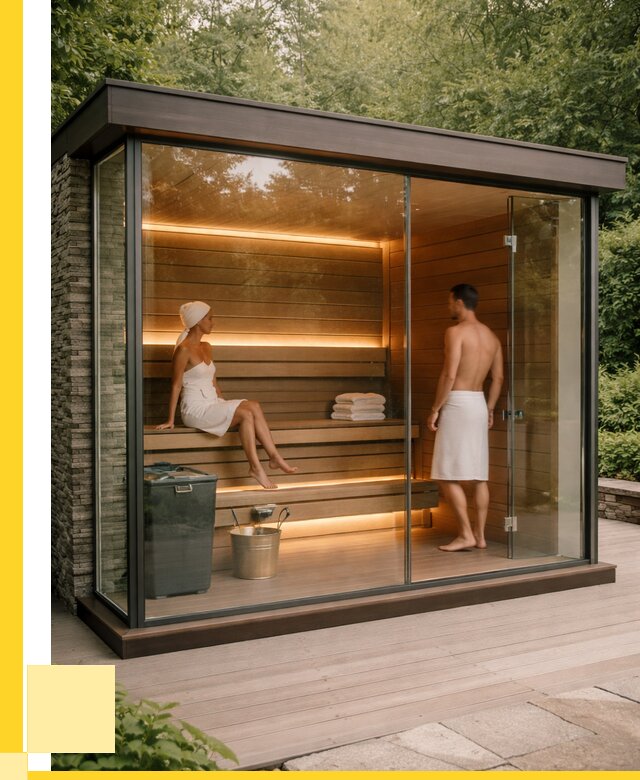 Сауна стеклянная и двери для сауны в Железнодорожном от 256350 р. | ЭриданЖлз
