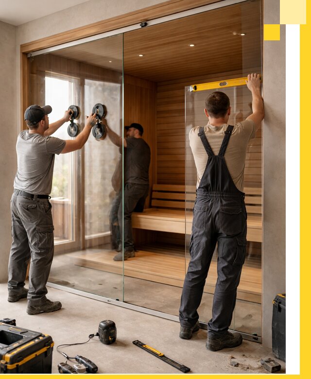 Производство и монтаж стеклянных саун под ключ в Железнодорожном