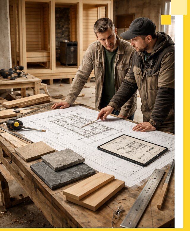 Проекты бань под ключ и планы строительства в Железнодорожном