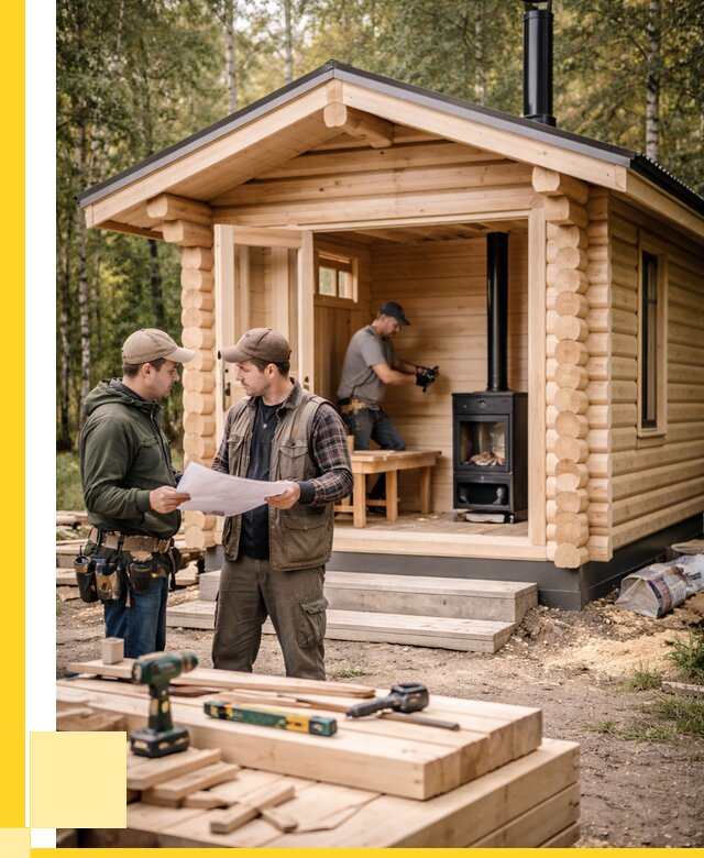 Монтаж бань под ключ в Железнодорожном — от 205080 р. | ЭриданЖлз