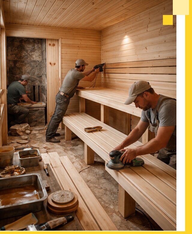 Профессиональная отделка бань в Железнодорожном под ключ, с гарантией