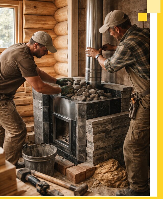 Строительство и отделка русских бань под ключ в Железнодорожном