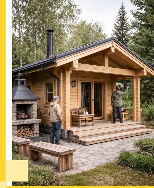 Деревянные бани под ключ в Железнодорожном от 461430 р. | ЭриданЖлз