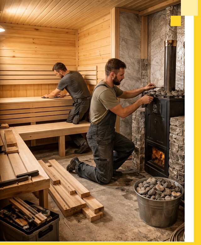 Дизайн и строительство интерьеров бань под ключ в Железнодорожном