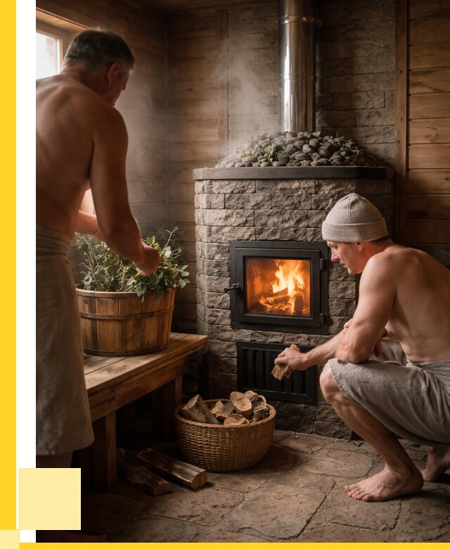 Банные печи под ключ в Железнодорожном от 46143 р. | ЭриданЖлз кирпичная