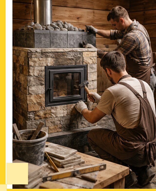 Облицовка банной печи в Железнодорожном от 15381 р. | ЭриданЖлз