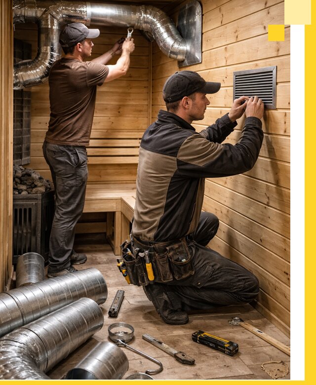 Проектирование и монтаж вентиляции бани в Железнодорожном под ключ