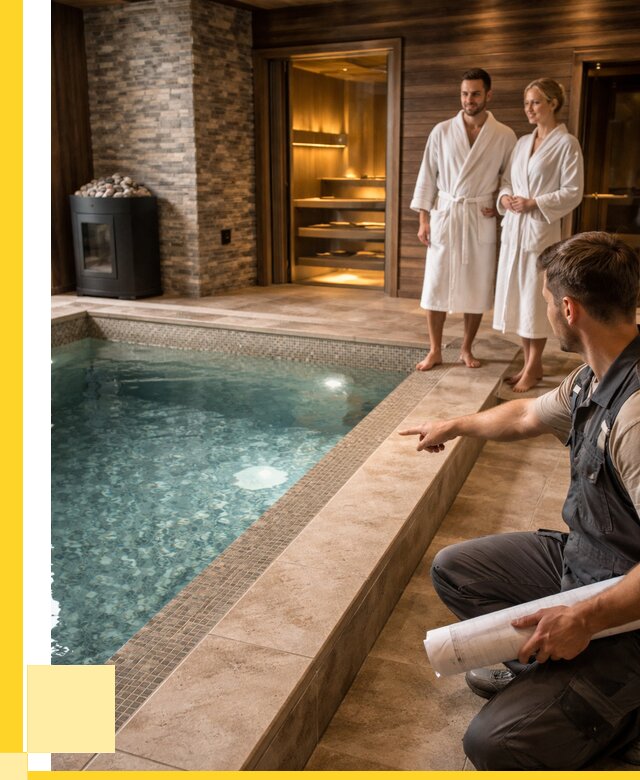 Проект бани с бассейном под ключ в Железнодорожном от 66651 р. | ЭриданЖлз