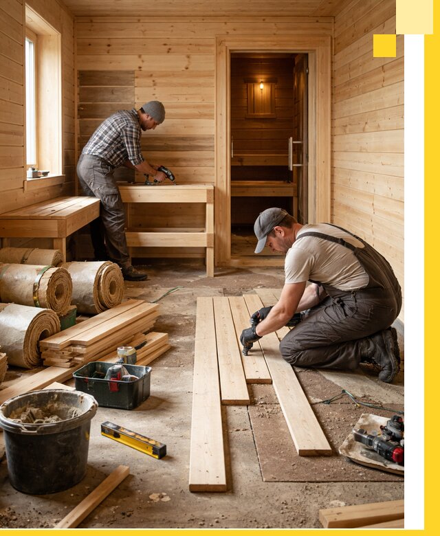 Индивидуальный проект бани с комнатой отдыха под ключ в Железнодорожном