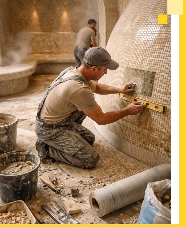 Хамам под ключ в Железнодорожном: проектирование, строительство, отделка