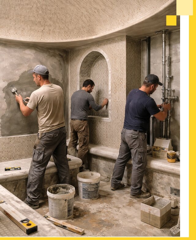 Профессиональный монтаж хамамов под ключ в Железнодорожном с гарантией