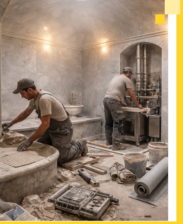 Строительство турецких бань хаммам под ключ в Железнодорожном