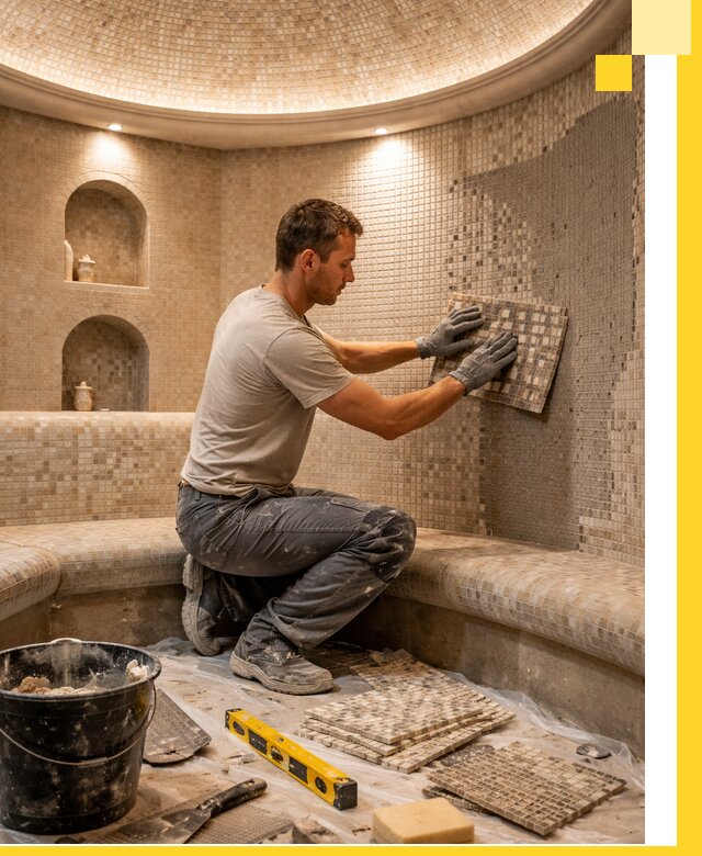 Устройство и монтаж домашнего хамама под ключ в Железнодорожном