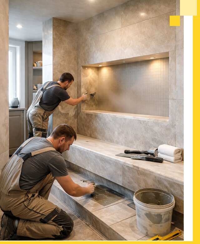 Профессиональное строительство хамама в квартире в Железнодорожном