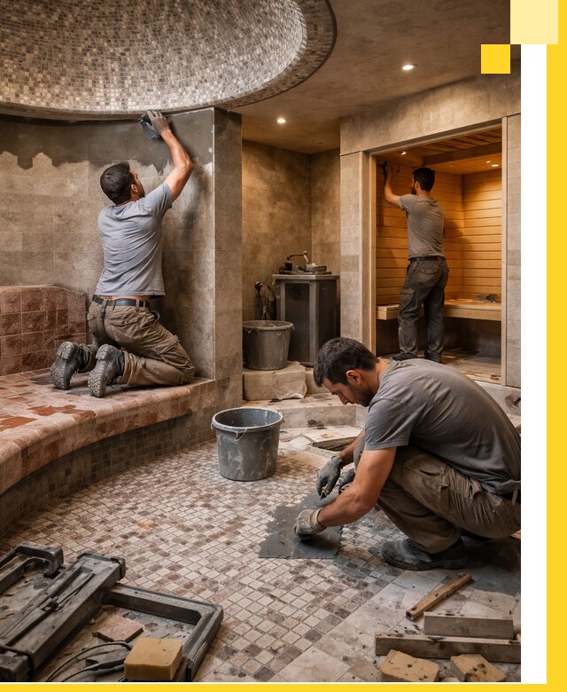 Проект и строительство хамама бани и сауны под ключ в Железнодорожном