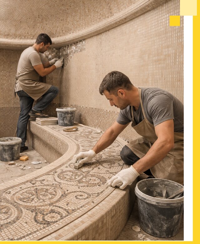 Плитка для хамама в Железнодорожном, укладка, подбор и поставка