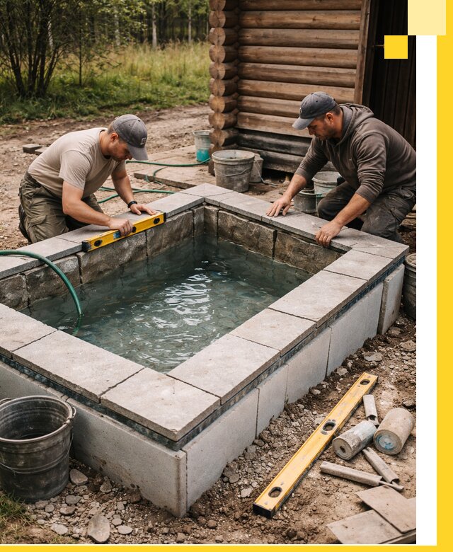 Изготовление и установка холодных купелей под ключ в Железнодорожном